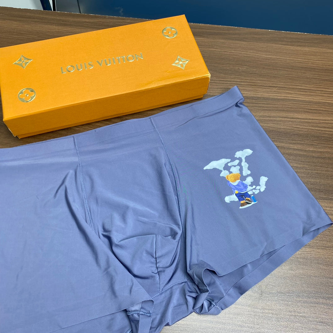 Louis Vuitton Blue & Grey Men's Boxer Briefs - 3-Piece Box