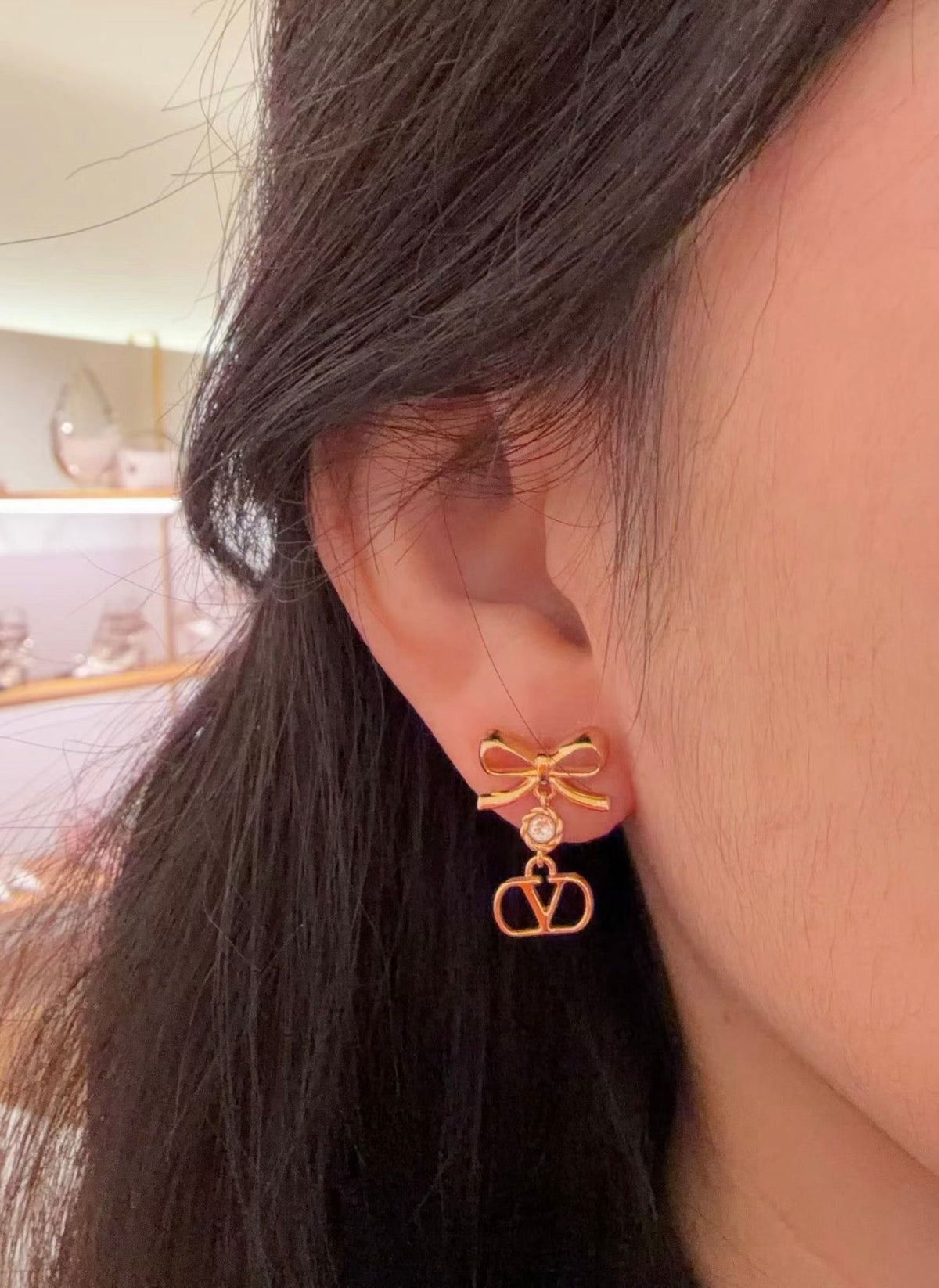 Martin Graham earrings in polished metal-tone – detail view