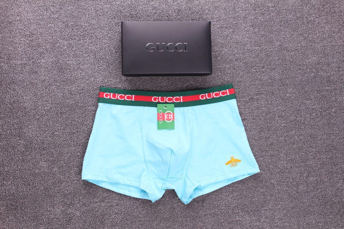 Gucci Red-And-Green Waistbands Men's Boxer Briefs