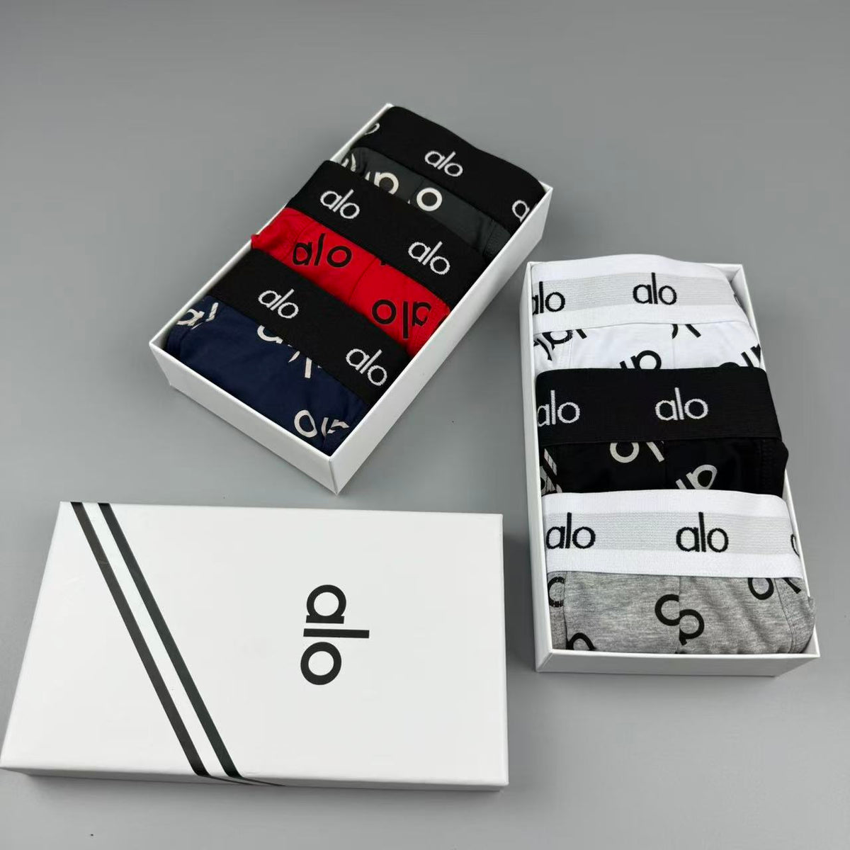 Alo Cotton Longline Men's Boxer Briefs - 3-Piece Box