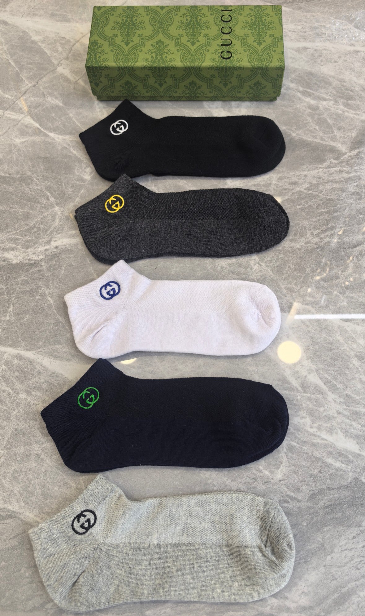 Gucci Massage No-Show Socks – 5-Pair Pack