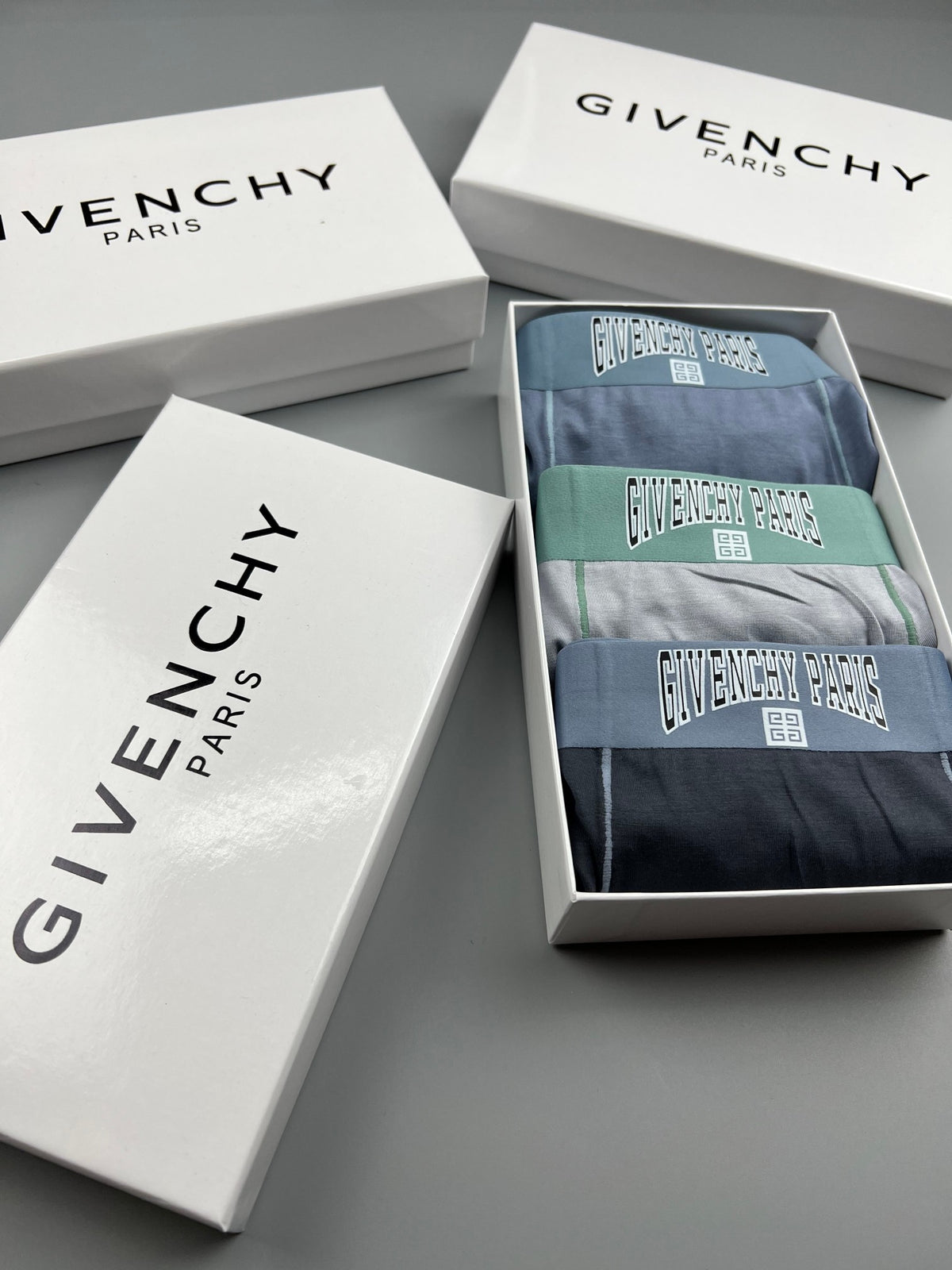 Givenchy Modal Tonal Waistbands Men's Boxer Briefs - 3-Piece Box