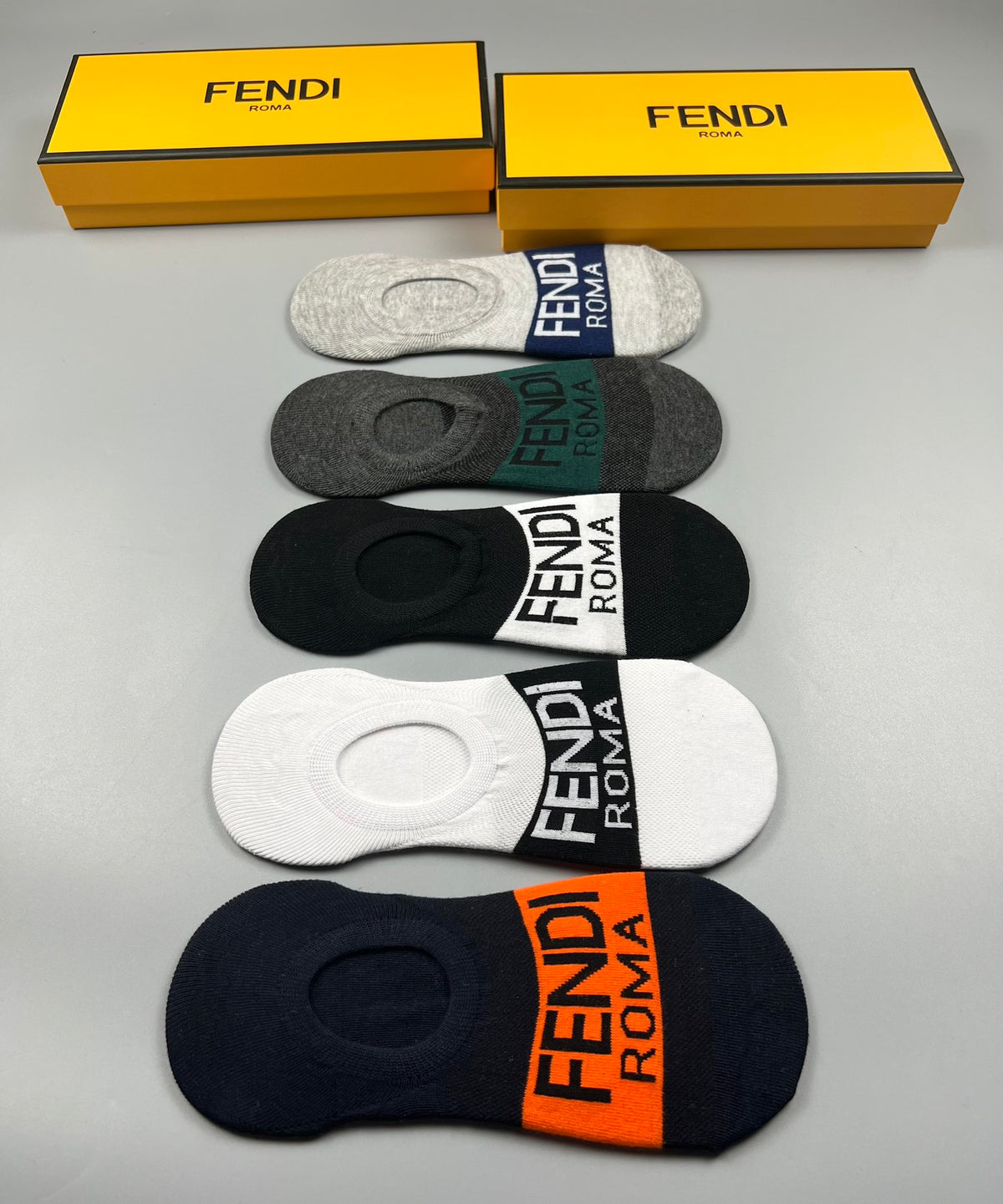 Fendi Bold Wordmark No-Show Socks