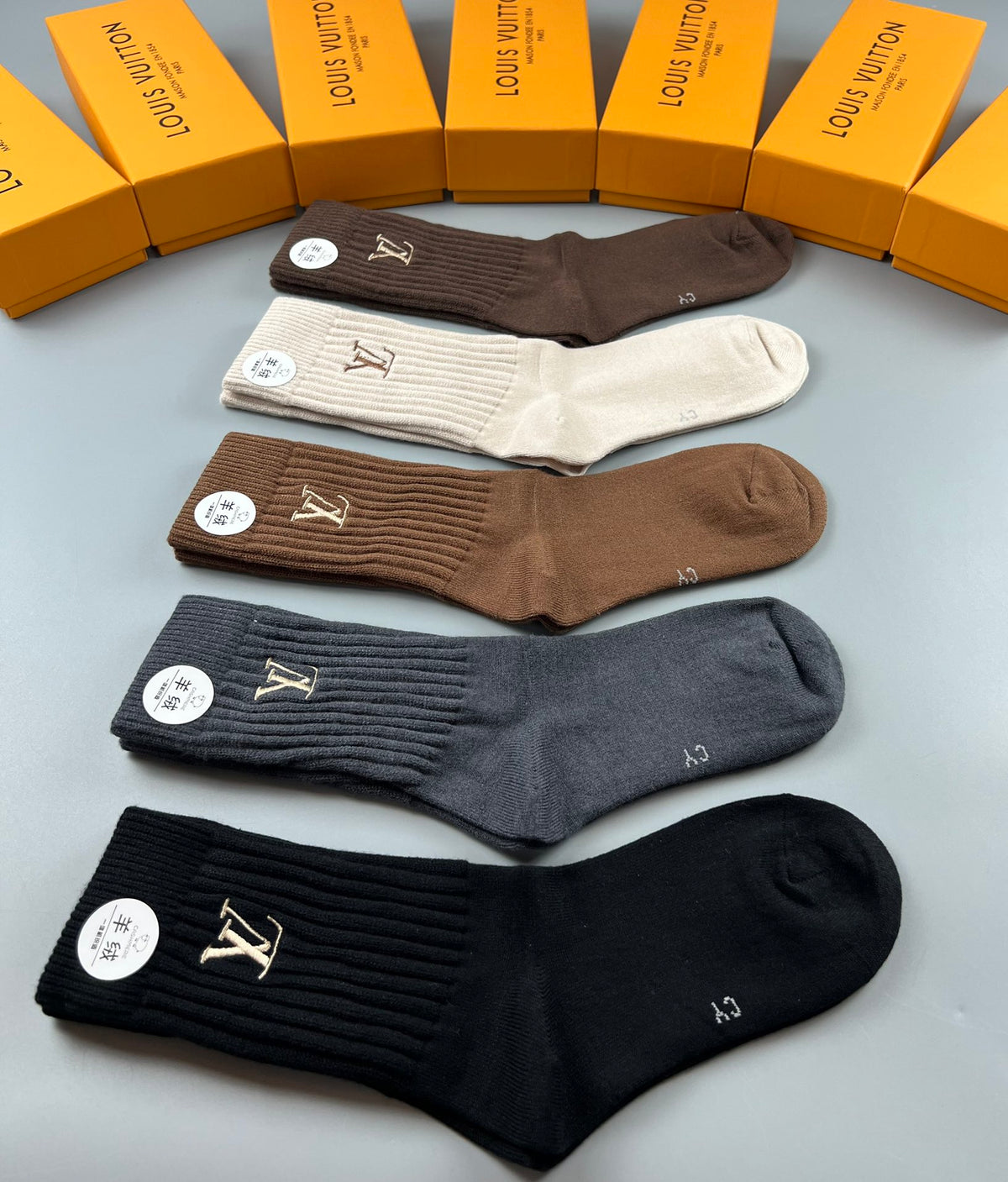 Louis Vuitton Monogram Ankle Socks - 5-Pair Box