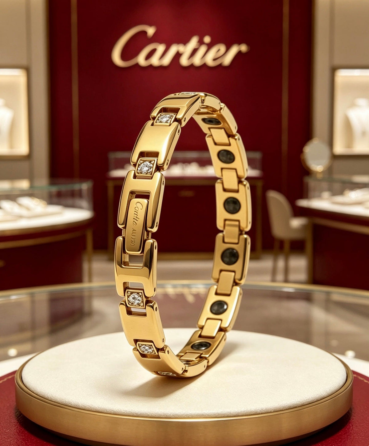 Martin Graham bracelet in polished metal-tone – detail view