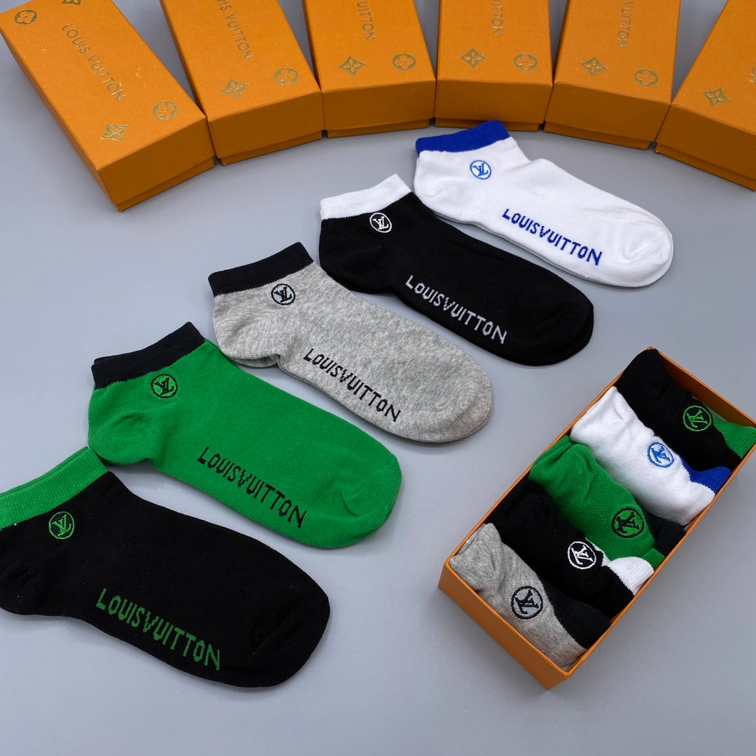 Louis Vuitton No-Show Socks - 5-Pair Set