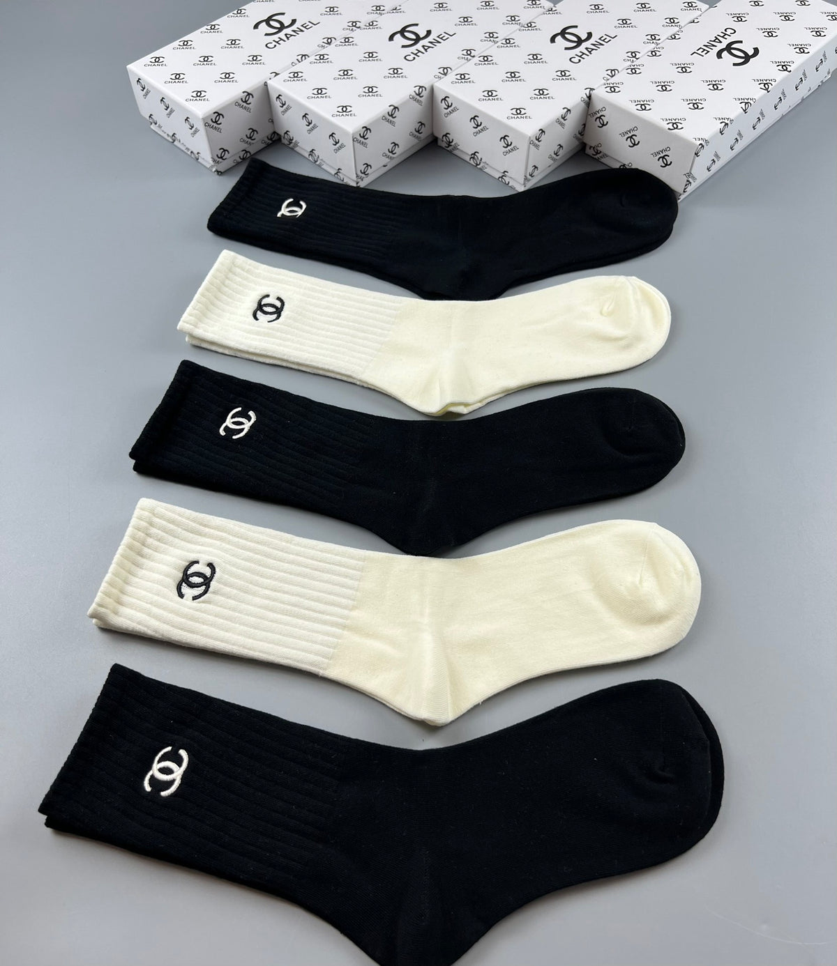 Chanel Classic Ankle Socks - 5-Pair Box