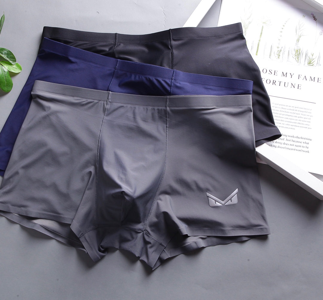 Fendi Goat-milk silk Small Logo Men's Boxer Briefs - 3-Piece Box