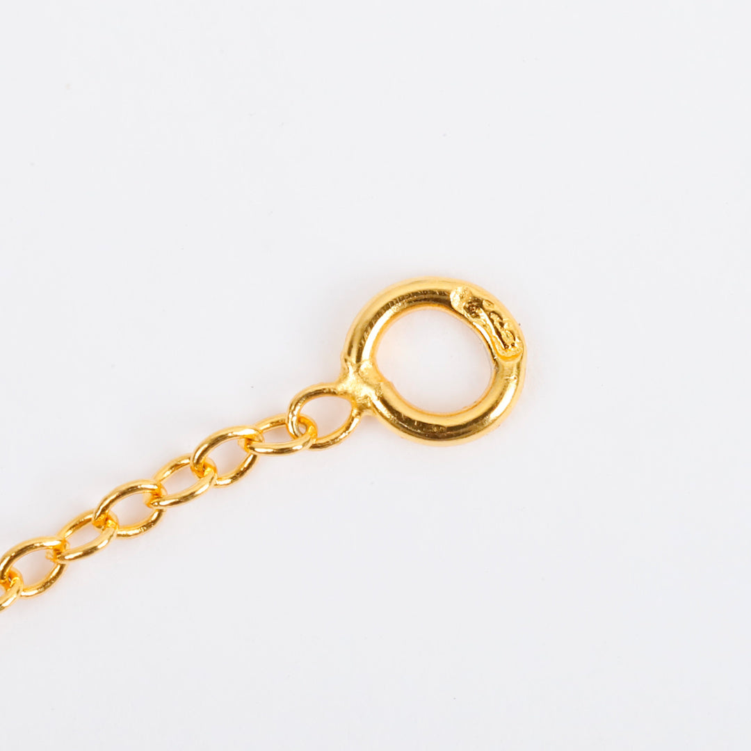 Martin Graham pendant necklace in polished metal-tone – detail view