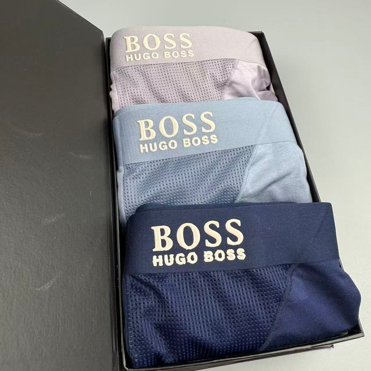Boss Longline Perforated Men's Boxer Briefs - 3-Piece Box